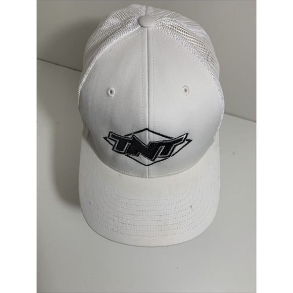 TNT turner Network Television White Mesh Trucker Cap Hat One Size Snapback - Picture 8 of 12